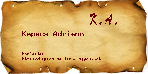 Kepecs Adrienn névjegykártya
